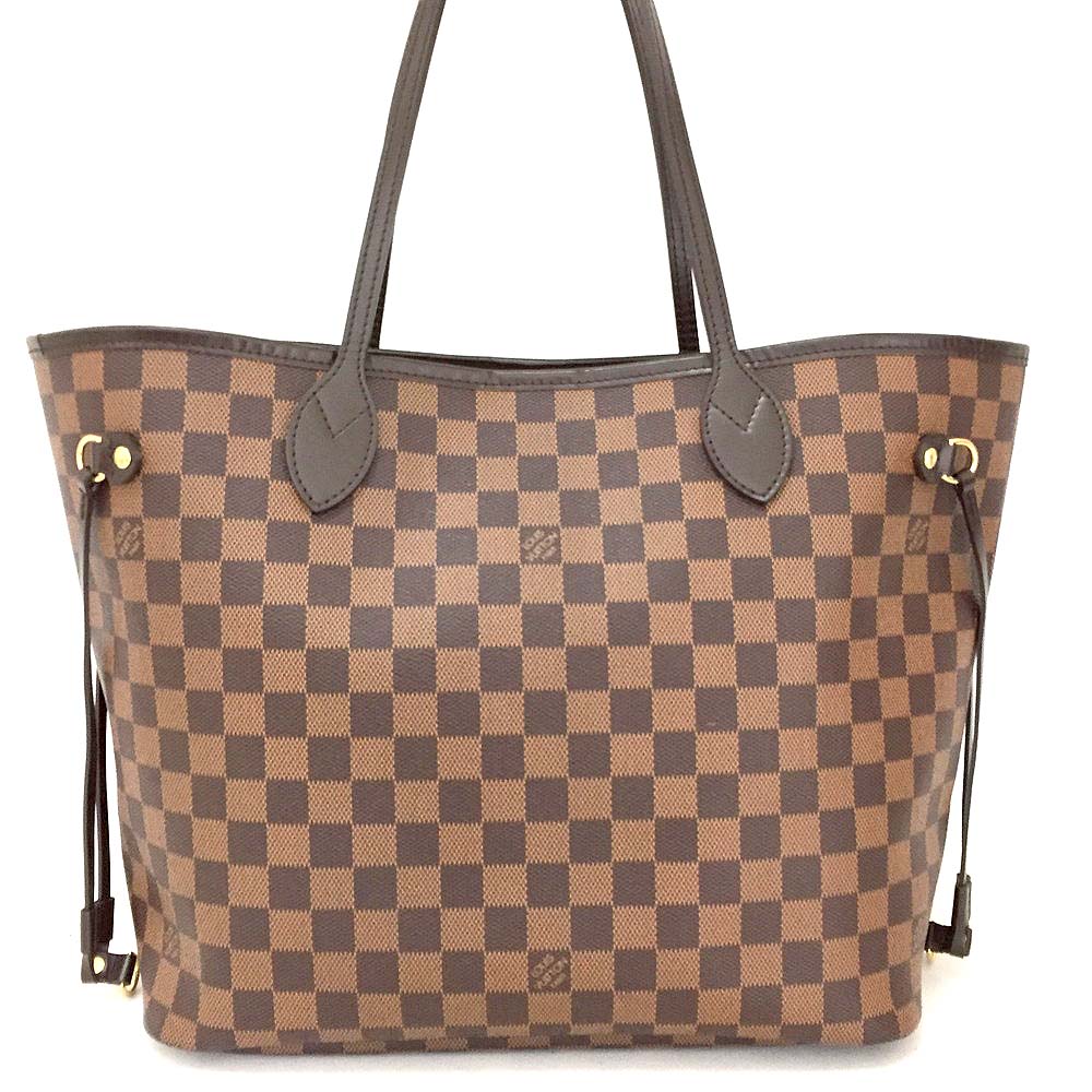 100% Authentic Louis Vuitton Damier Neverfull MM Shoulder Tote Bag /a277 | eBay
