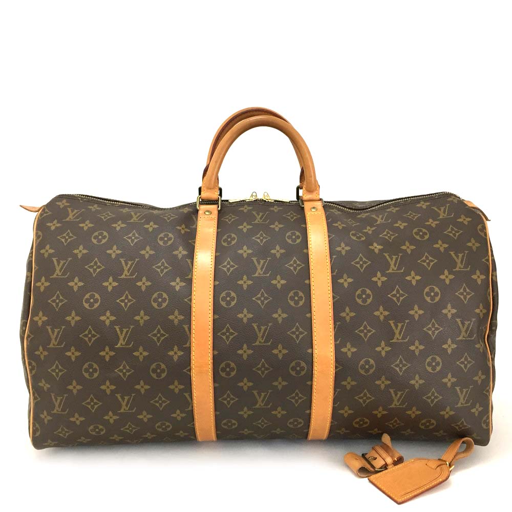 100% Authentic Louis Vuitton Monogram Keepall 55 Boston Travel Hand Bag /p412 | eBay