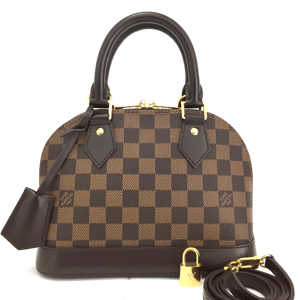 100% Authentic Louis Vuitton Damier Alma BB Hand Bag w/Shoulder Strap/10421 | eBay