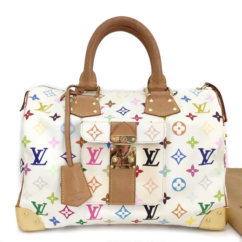 Auth Louis Vuitton Monogram Multicolor Speedy 30 Boston Travel Hand bag /109AA | eBay
