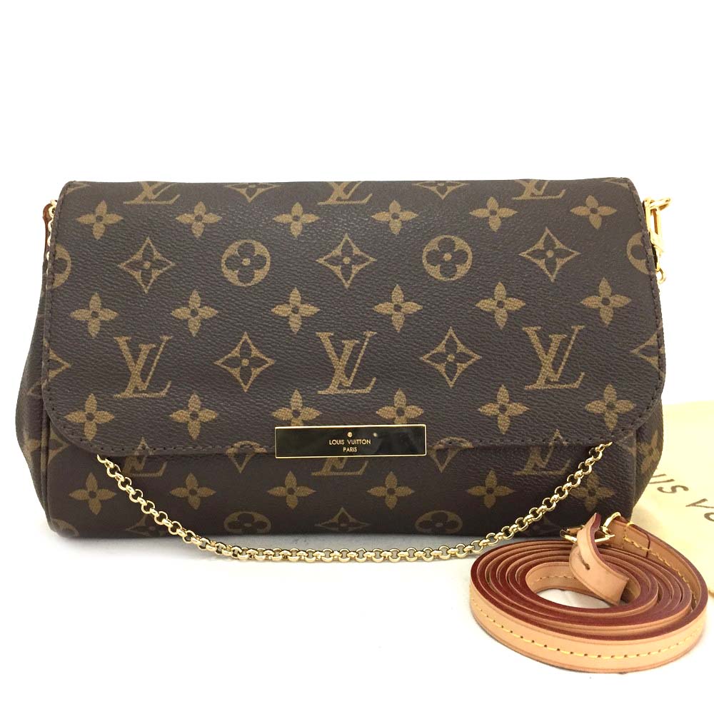 100% Authentic Louis Vuitton Monogram Favorite MM Clutch Shoulder Hand Bag/20101 | eBay