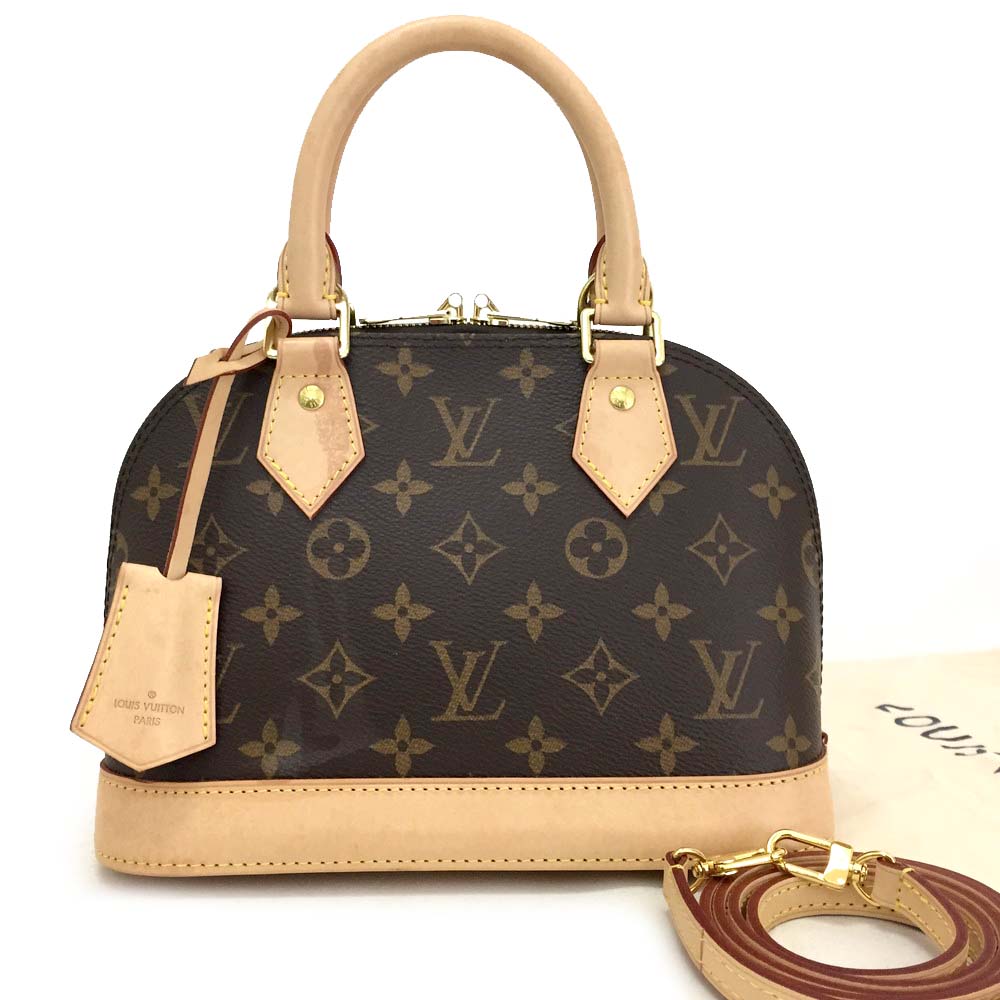100% Authentic Louis Vuitton Monogram Alma BB Hand Bag w/Shoulder Strap/201BF | eBay