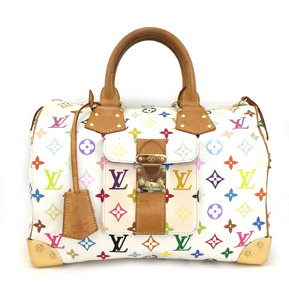 Auth Louis Vuitton Monogram Multicolor Speedy 30 Boston Travel Hand bag /10236 | eBay