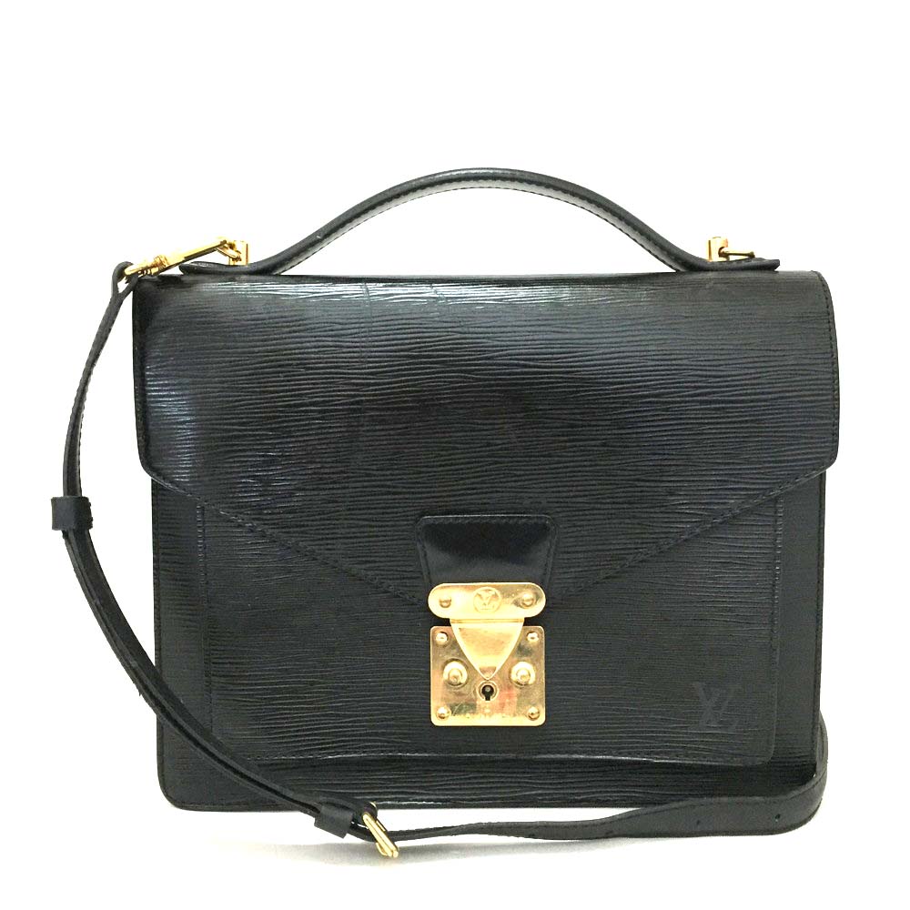 100% Authentic Louis Vuitton Epi Monceau Black Leather Hand Bag /k161 | eBay